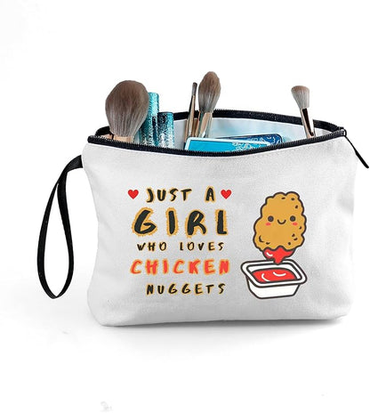 Chicken Nugget Gifts,Foodie Gifts,Funny Food Gifts,Friend Gift,Gift for Sisters from Sister,Makeup Bag for Women,Cute Gifts for Friend,Quirky Gifts,Fun Gifts for Women,Christmas Gifts for Daughter