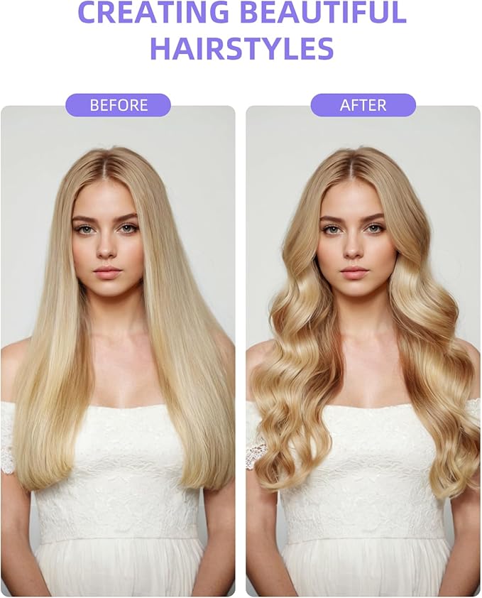 Thermal Brush, 1.26 Inch Curling Iron Brush with 10 Adjustable Heat Settings, Dual Voltage for Travel, Easy to Create Curling, Smooth Hair, Less Frizz