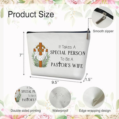 Pastor's Wife Makeup Bag - Appreciation Gift for Women Ministers, Religious Travel Accessories -10