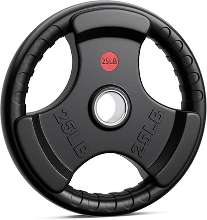 XDDIAS Rubber Weight Plates 2-Inch Olympic Grip Plate 10LB-45LB