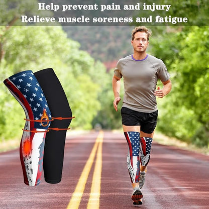 Skylety Compression Leg Sleeve Full Length Leg Sleeves Sports Cycling for Men Women, Running, Basketball