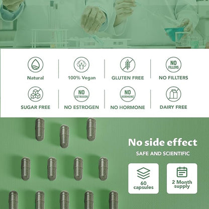 Body Deodorizing Supplement, Natural Internal Odor Control Pills for Men & Women, Chlorophyll Capsules for Skin, Breath, and Gut Health (60 Capsules)