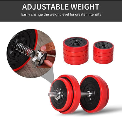 Soozier Adjustable Dumbbell Set, Convertible to Barbell Weight Set for Home Gym Women and Men Weight Lifting Training