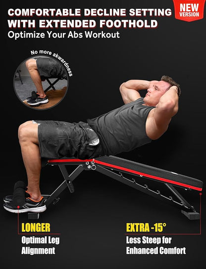 Weight Bench, Adjustable Strength Training Benches for Full
