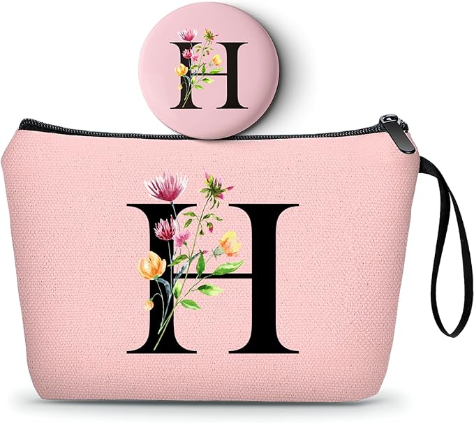 SEAMOON Birthday Inspirational Bridesmaid Proposal Team Small Gifts for Women Mom Aunt Teacher Sister Coworkers Makeup Cosmetic Bag Travel with Mirror Mothers Day Christmas Graduation H