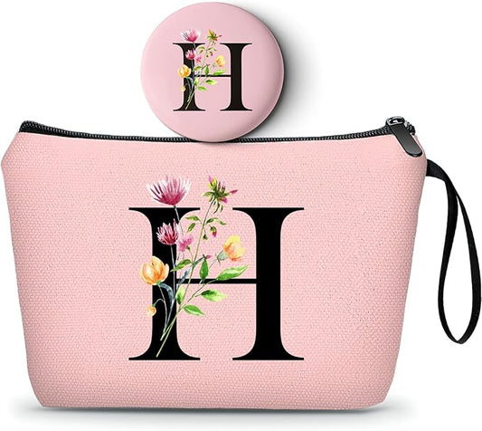 SEAMOON Birthday Inspirational Bridesmaid Proposal Team Small Gifts for Women Mom Aunt Teacher Sister Coworkers Makeup Cosmetic Bag Travel with Mirror Mothers Day Christmas Graduation H