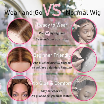 Highlight Ombre Lace Front Wig Human Hair 200% Density Highlight Wig Human Hair 7x5 Ombre Straigtht Honey Blonde Wig 24 Inch Brown Highlighted Wig Pre Plucked With Baby Hair