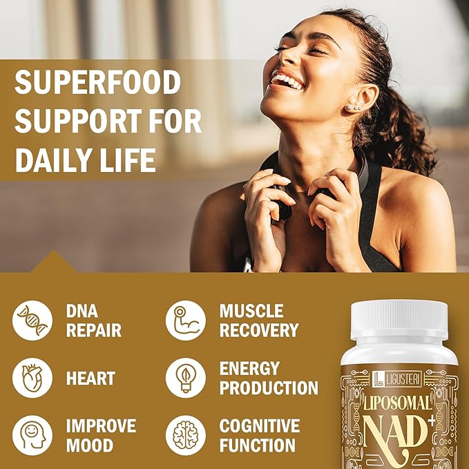 NAD Supplement 1500MG, Liposomal NAD+ Supplement with TMG, 98%+ Absorption, Pure NAD Plus, Non-GMO Aging Defense, Cellular Energy, Heart & Brain Function, Longevity, 240 Softgels