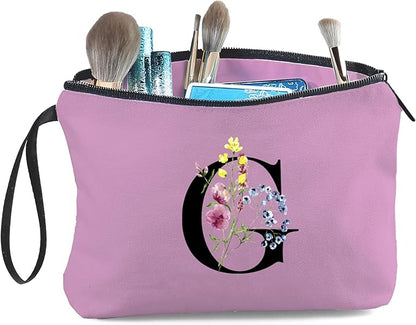 SEAMOON Maid of Honor Friendship Birthday Gifts for Women Her Aunt Sister Bridesmaid Coworkers Bride Personalized Makeup Cosmetic bag with Mirror Mothers Day Christmas Graduation G