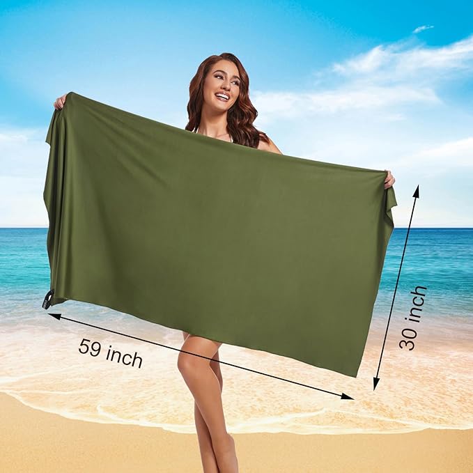 Camping Towels Super Absorbent (59.00" x 30.00", Army