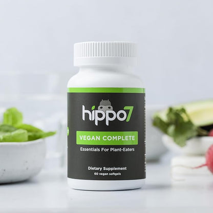 Vegan Complete Multivitamin Vitamin B12, Vitamin D, Omega-3 DHA+EPA, Calcium, Iodine, Zinc & Iron. (1 Bottle, 60 Softgels)