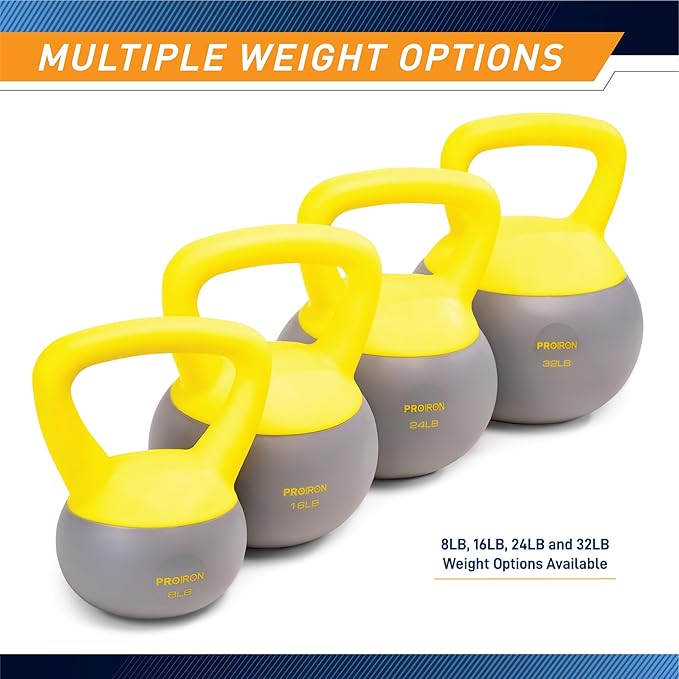 PROIRON Soft Kettlebell 8lb 16lb, 24lb, 24lb, 32lb 32lb Kettlebells