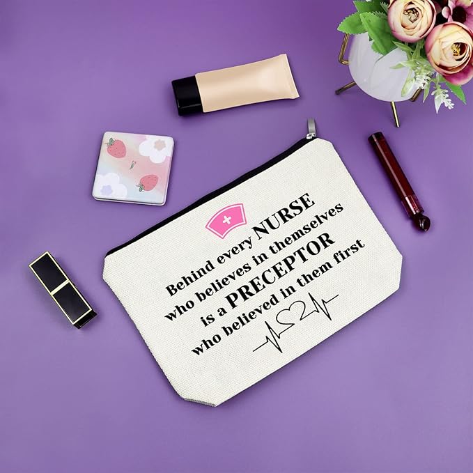 Sazuwu Nurse Gifts for Women Makeup Bag Nurse Week Appreciation Gifts Nurse Practitioner Gifts Cosmetic Bag Best Nurse Practitioner Ever Gifts Graduation Retirement Birthday Gifts Travel Pouch