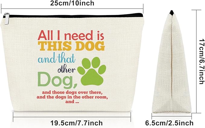 Sazuwu Funny Dog Mom Gifts: Makeup Bags & Travel Organizers - Dog Themed Cosmetic Bags for Women - Perfect for Christmas & Birthdays