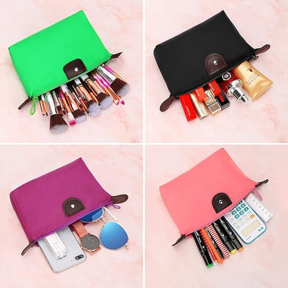 HAOGUAGUA 5PCS Cute Small Makeup Bags for Purse, Waterproof Mini Zipper Cosmetic Bags, Luggage Accessories for Travel (5PCS Style 1)