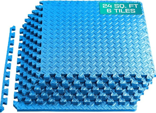 Yes4All 24SQFT-120SQFT Puzzle Exercise Mat for Home Gym