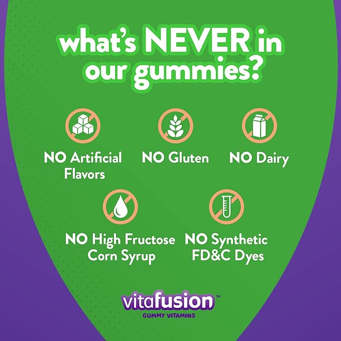 Vitafusion Gorgeous Hair, Skin & Nails Multivitamin plus Biotin and Antioxidant vitamins C&E, Raspberry Flavor, 135ct (45 day supply), from America’s Number One Gummy Vitamin Brand