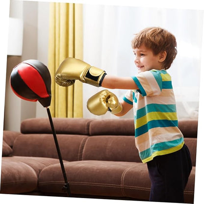 Garneck Kids Boxing Gloves Training Gloves Training Mitts Junior Punch PU Leather Sponge Filled for Toddler and Youth Red