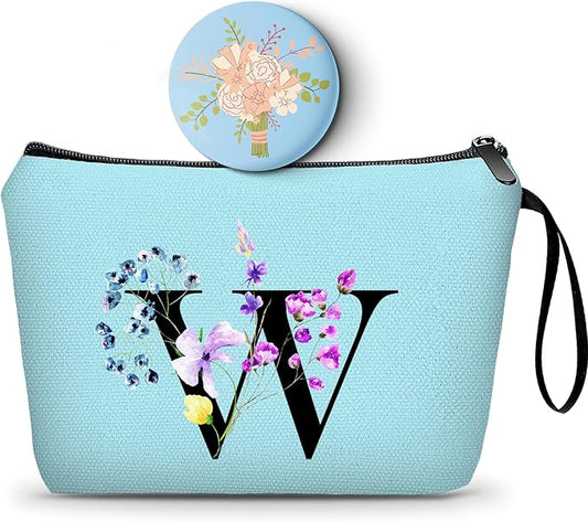 SEAMOON Birthday Inspirational Bridesmaid Proposal Team Small Gifts for Women Mom Aunt Teacher Sister Coworkers Makeup Cosmetic Bag Travel with Mirror Mothers Day Christmas Graduation W