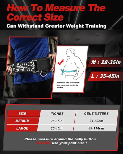 Seektop Dip Belt for Weightlifting - Quick Locking