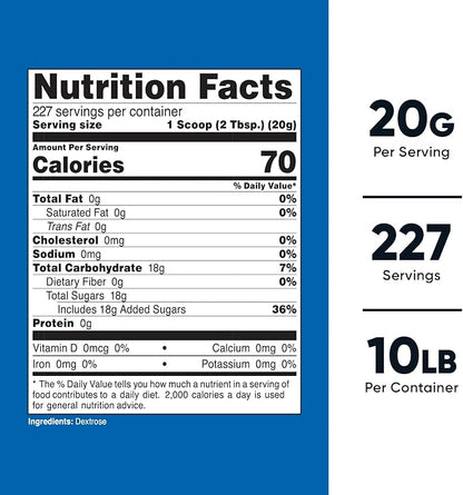 Nutricost Dextrose Powder 10 LBS - Non-GMO, Gluten Free