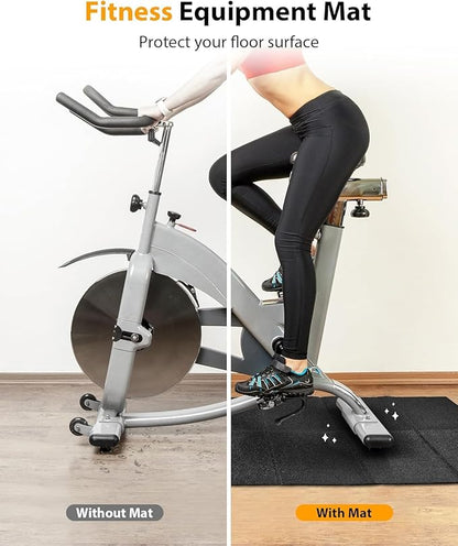 Foldable Rubber Treadmill Mat - Exercise Bike Mat