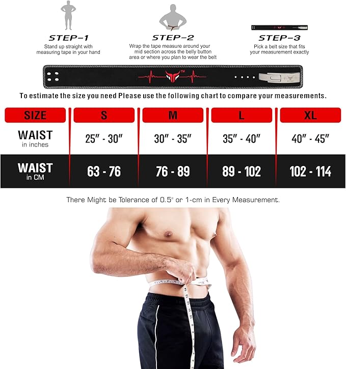 Mytra Fusion Gym Belt with Lever Buckle Weight 4" wide