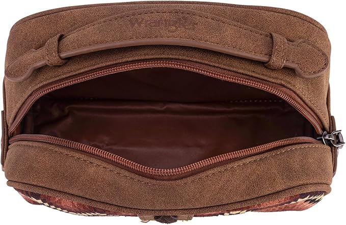 Wrangler Makeup Pouch Bag Mini Western Toiletry Purse Cosmetic Organizer Paisley Travel Pouch for Women