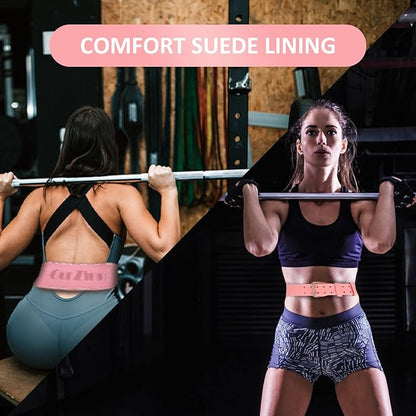 9mm Leather Fitness Weight Lifting Belt for Women&Men 4 Inches