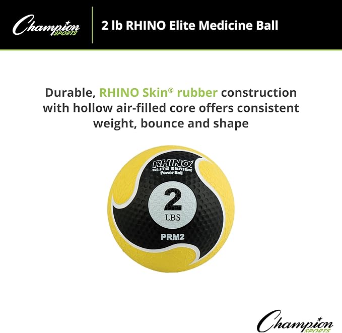 Champion Sports Rhino Elite Medicine Ball - In