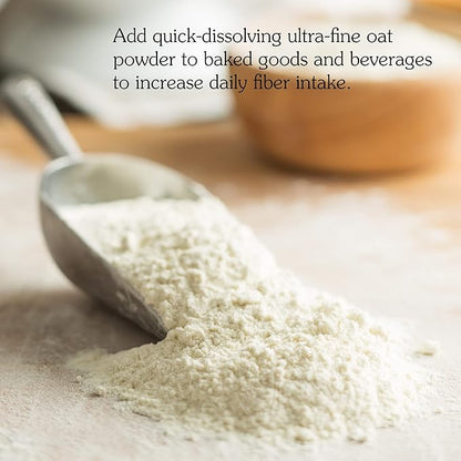 NuNaturals Oat Fiber Powder, All Natural Non-GMO, Supports Digestive Health, 5 lbs