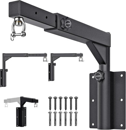 Kipika Heavy Bag Hanger Wall Mount Punching, Rotatable Heavy Duty Boxing Bag Bracket for Home Gym Indoor, Adjustable Length for Kickboxing Bag, Muay Thai Bag,Speed Bag