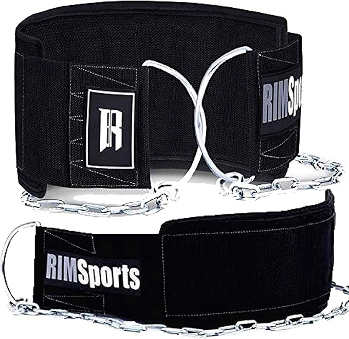 RIMSports Dip Belt For Weight Lifting - Weighted