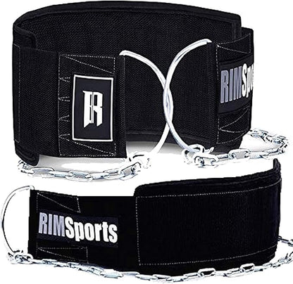 RIMSports Dip Belt For Weight Lifting - Weighted