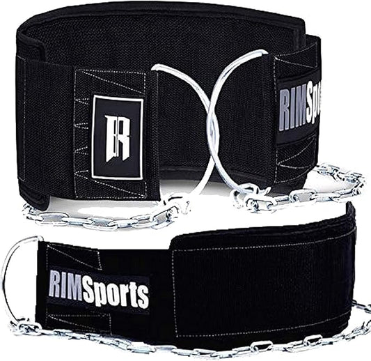RIMSports Dip Belt For Weight Lifting - Weighted