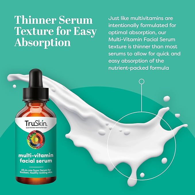 TruSkin Facial Serum with 11 Plant-Derived Vitamins & Minerals for Radiant, Healthy Skin