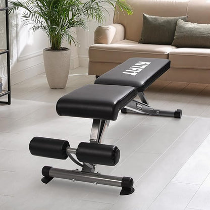 RitFit Adjustable/Foldable Utility Weight Bench for Home Gym 35 Total
