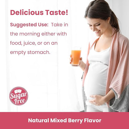Mother's Promise Prenatal & Postnatal Multivitamin for Women | Sugar Free Liquid Prenatal Vitamins for Women with Folate, Choline & Organic Fruits for Preconception, Pregnancy & Nursing | Vegan