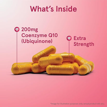 Jarrow Formulas Co-Q10, 200 mg, Antioxidant Support for Mitochondrial Health, Cellular Energy Production and Healthy Cardiovascular Function, 60 Veggie Capsules, 60 Day Supply