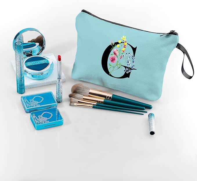 SEAMOON Maid of Honor Friendship Birthday Gifts for Women Her Aunt Sister Bridesmaid Coworkers Bride Personalized Makeup Cosmetic bag with Mirror Mothers Day Christmas Graduation G