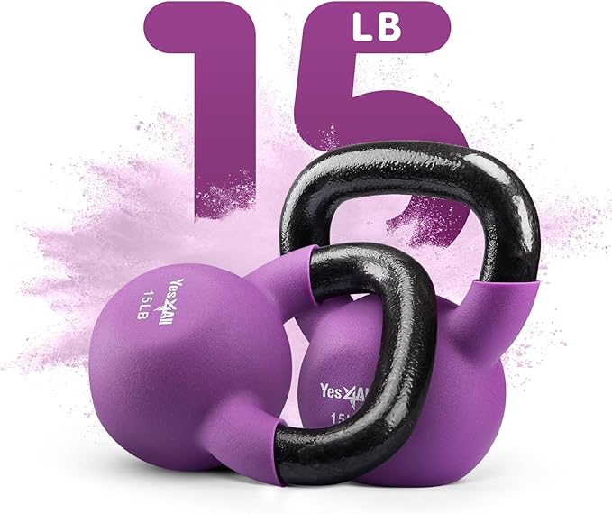 Yes4All Neoprene Coated/Adjustable Kettlebell & Kettlebell Sets -