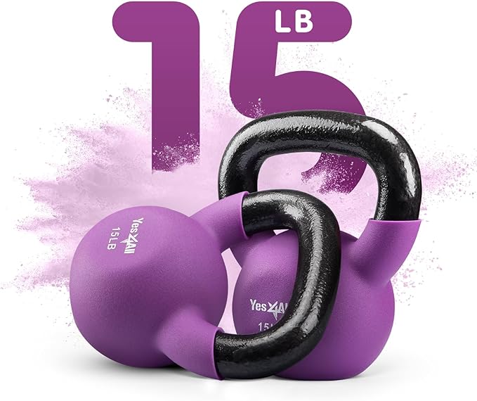 Yes4All Neoprene Coated/Adjustable Kettlebell & Kettlebell Sets -