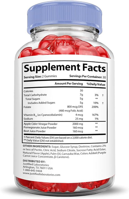 Microbio Keto ACV Gummies Extreme 2000MG Micro Bio Keto Gummies Apple Cider Vinegar Formulated with Pomegranate Beet Juice Powder B12 Vegan Non GMO 60 Gummys