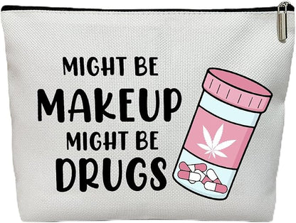 Might Be Multifunctional Makeup & Drug Bag - Gift for Her, Women & Friends - Travel Toiletry Pouch -02