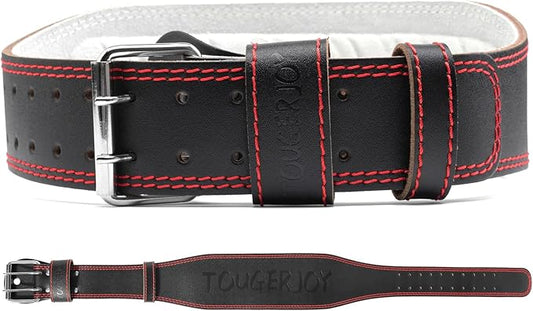 Genuine Leather Weight Lifting Belt for Men Double