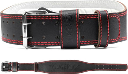 Genuine Leather Weight Lifting Belt for Men Double