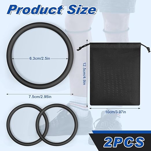 Patellar Bands Tendon Knee Strap 2PCS Knee Pain Relief & Patella Support Brace for Running, Basketball, Tennis, Hiking, Squats - Stabilizing Compression Band for Jumper's Knee, Soccer, Volleyball & Workouts(Black)
