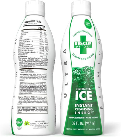 Rescue Detox ICE - Green Tea Flavor - 32oz | Works in 90 Minutes