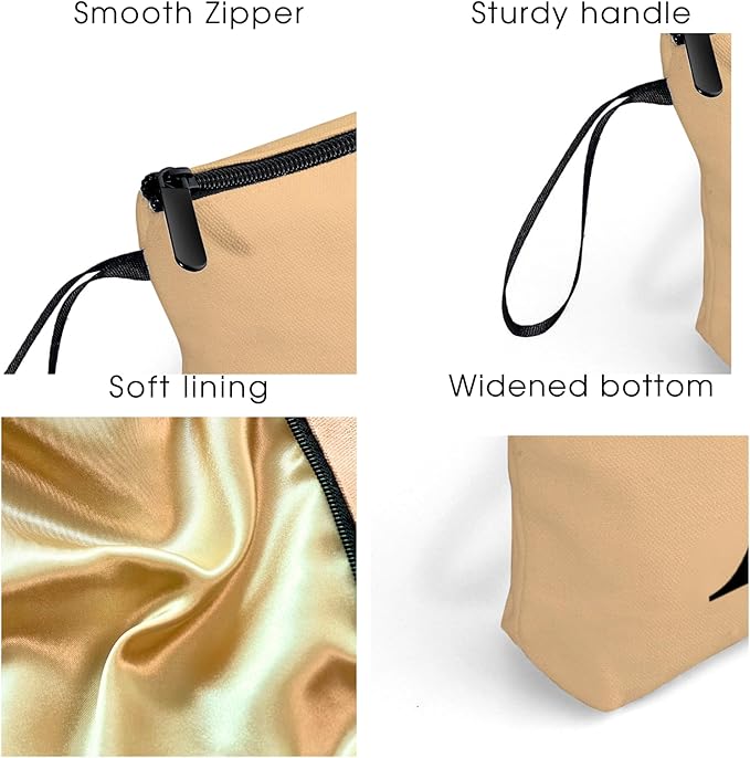 SEAMOON Women Birthday Maid of Honor Monogrammed Gifts for Bride Bridesmaid Sister Friend Her Teacher Makeup Cosmetic Bag with Mirror Mothers Day Christmas Graduation D