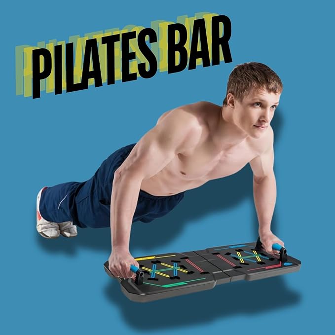 BlueClouds Push Up Board and Pilates Bar Kit